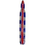 Blue and Silver Twin Mamba with Red Stripe
