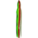 Green and Silver with Blue Highlight and Red Stripe
