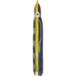 Blue and Silver Twin Mamba with Yellow Stripe