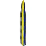 Blue and Silver Twin Mamba with Yellow Stripe
